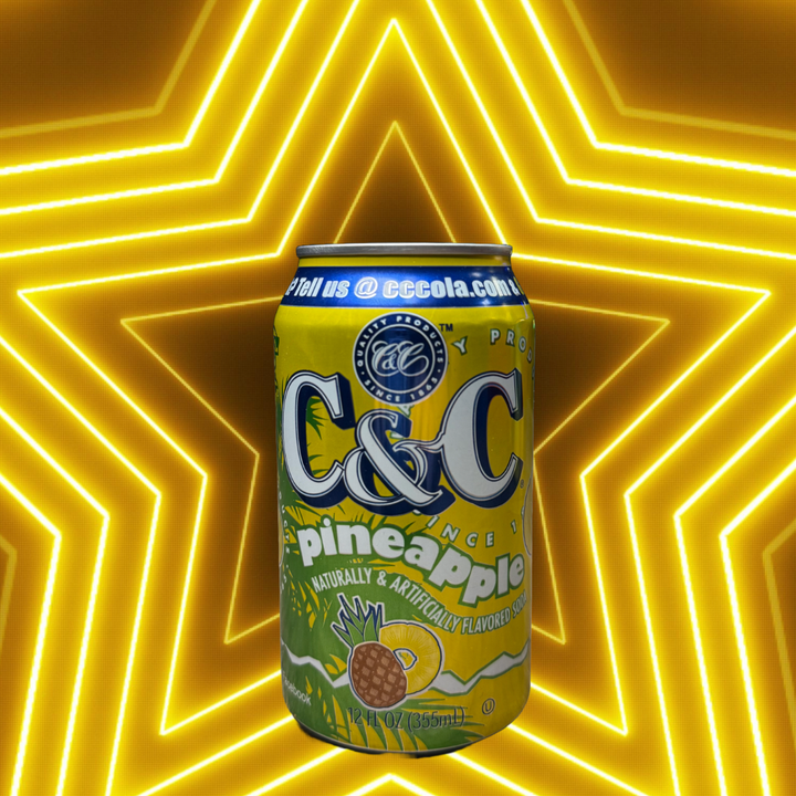 C&C Pineapple Soda Can